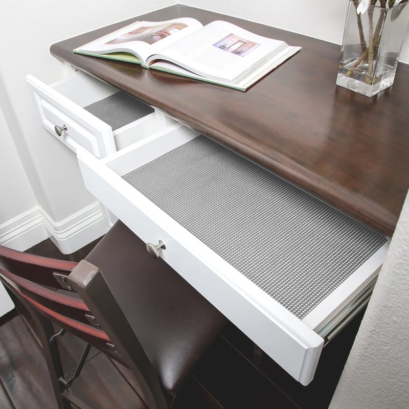 Smart Design Classic Grip Shelf Liner Bundle â€“ 12in x 10ft (6 Rolls) â€“ Non- Adhesive Drawer Liner with Strong Grip Helps Protect and Personalize Your Home Organization and Storage â€“ Graphite Gray - Image 3